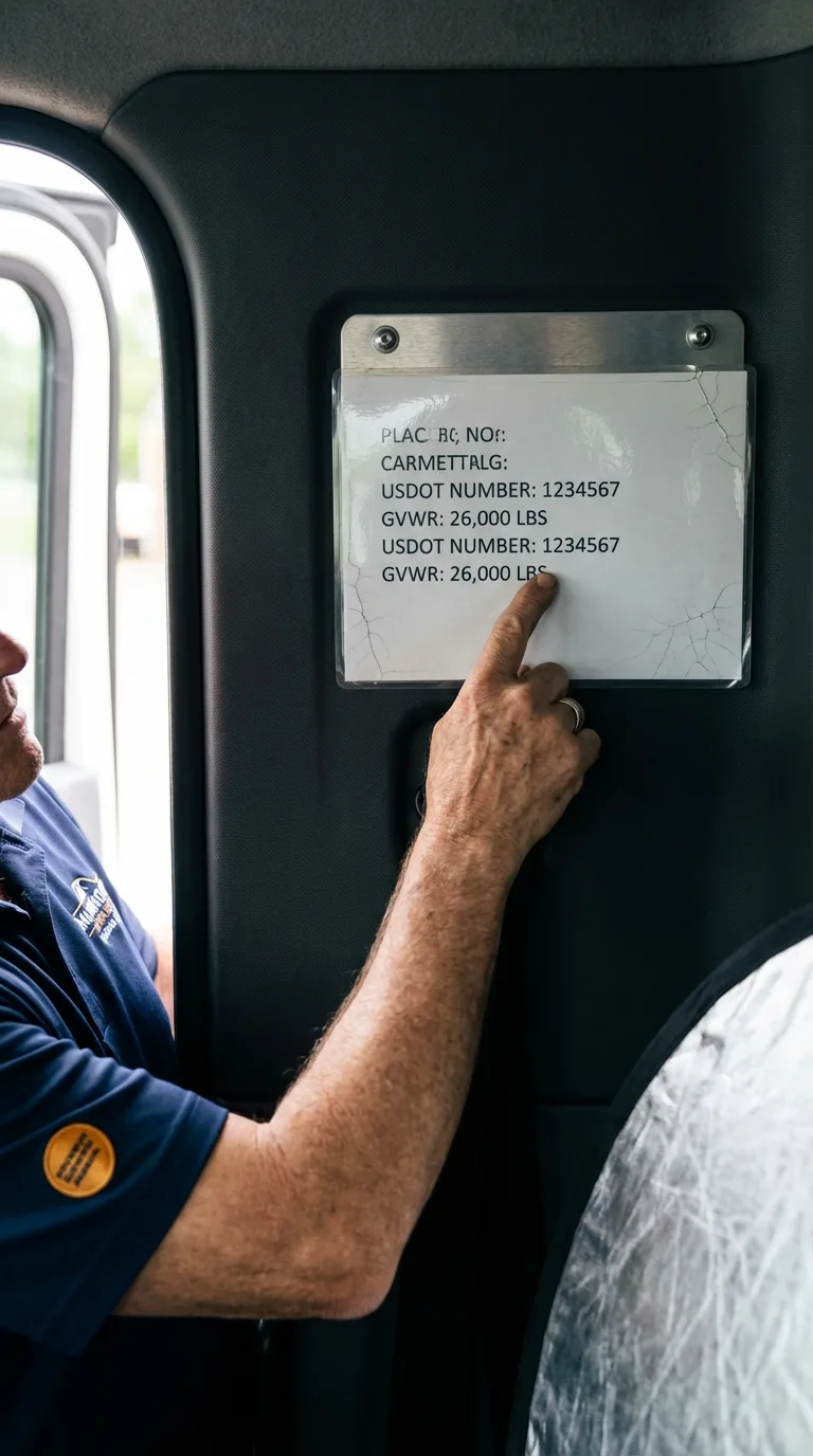 USDOT licensing placard verification in Wilmington